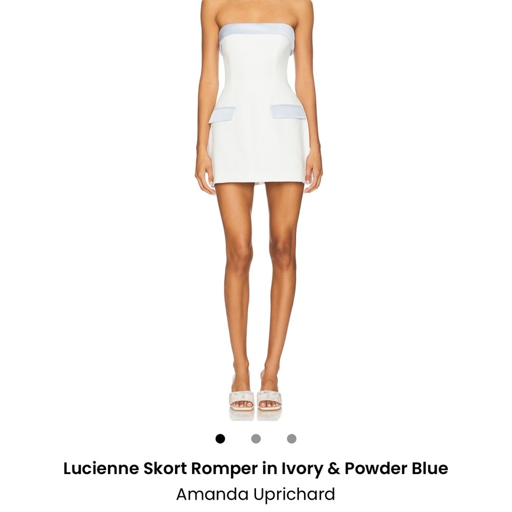 Amanda Uprichard White and Blue Dress